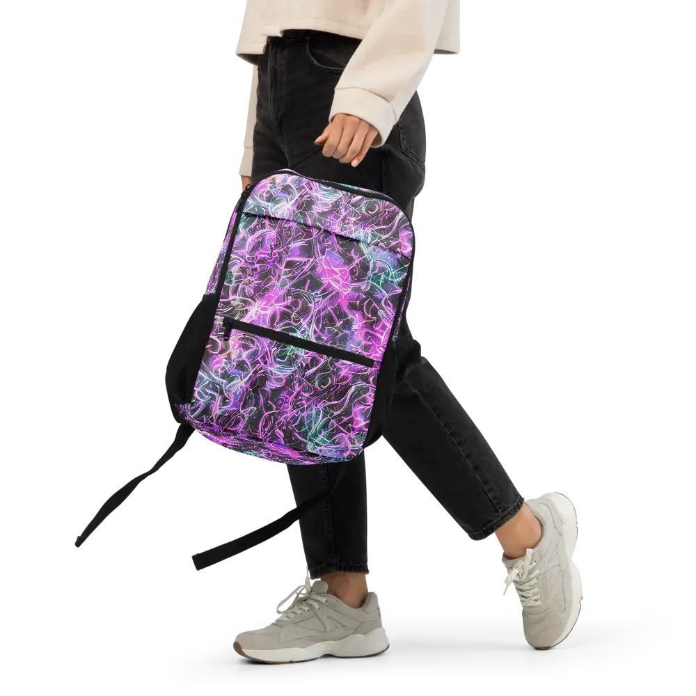Magenta Maze on Utility Backpack — Front