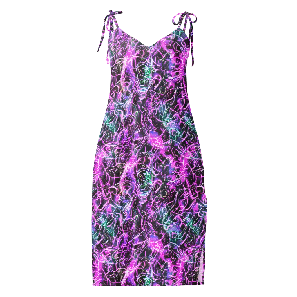 Magenta Maze on Slip Dress — Front