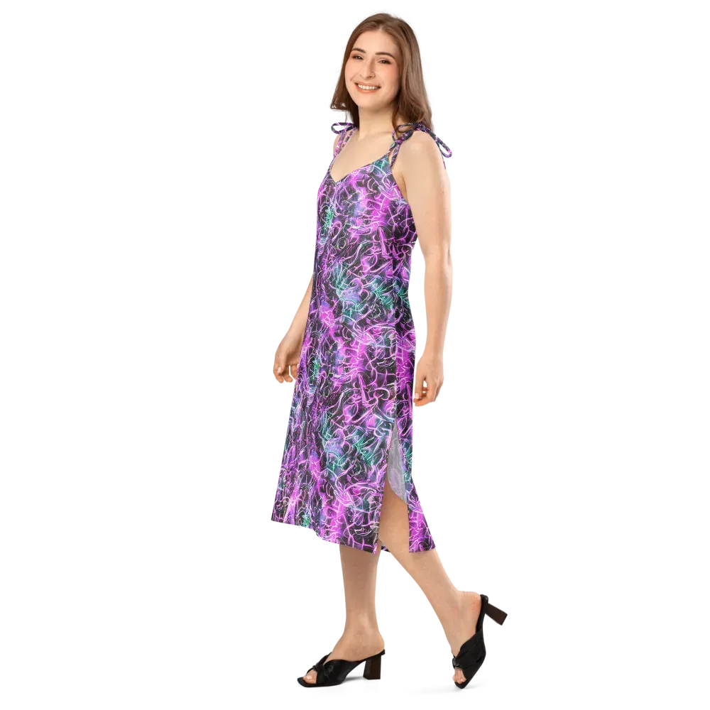 Magenta Maze on Slip Dress — Left Front
