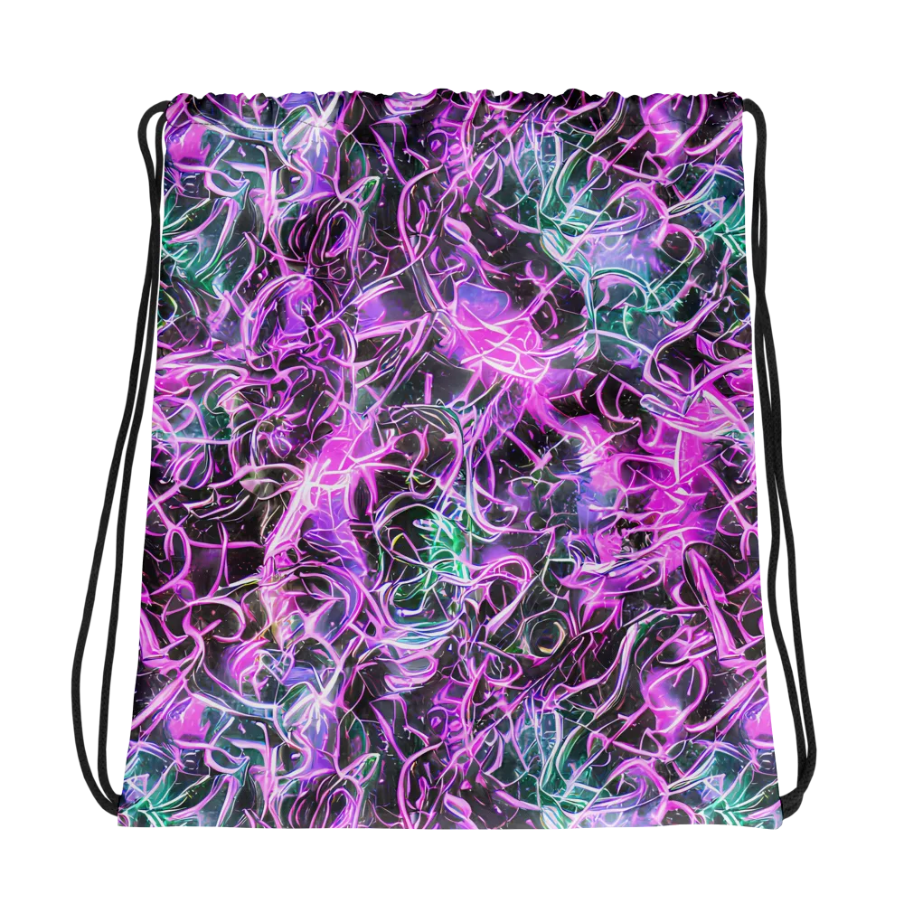 Magenta Maze on Drawstring Bag — Photo