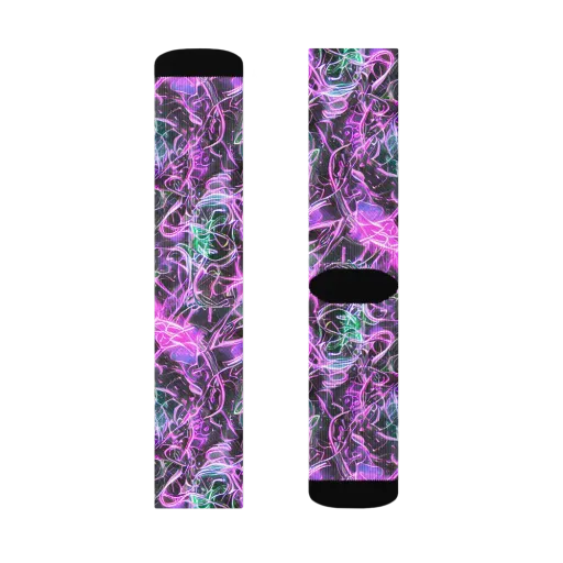 Magenta Maze on a Socks