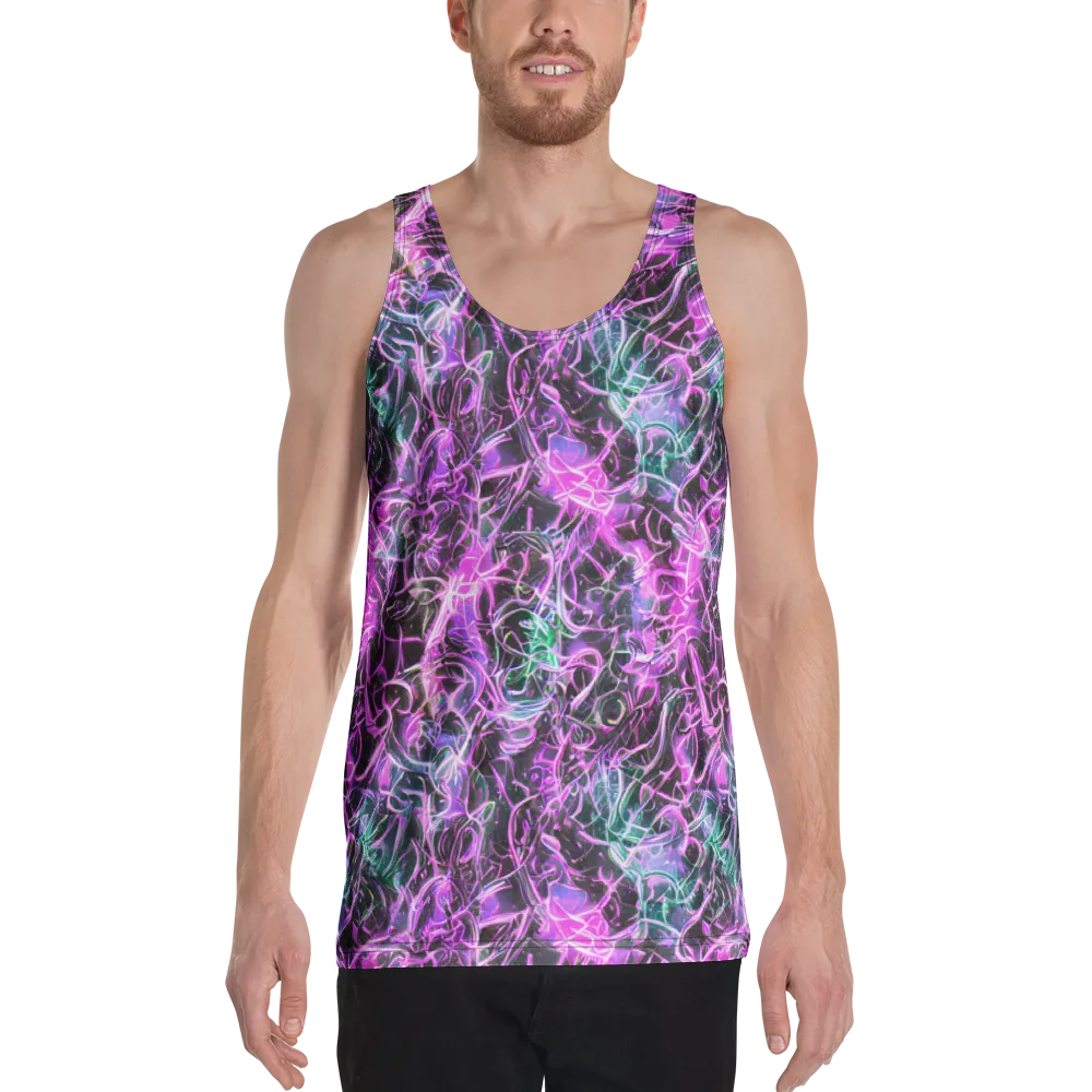 Magenta Maze on Men's Tank Top — Front