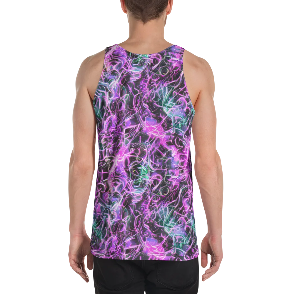 Magenta Maze on Men's Tank Top — Back