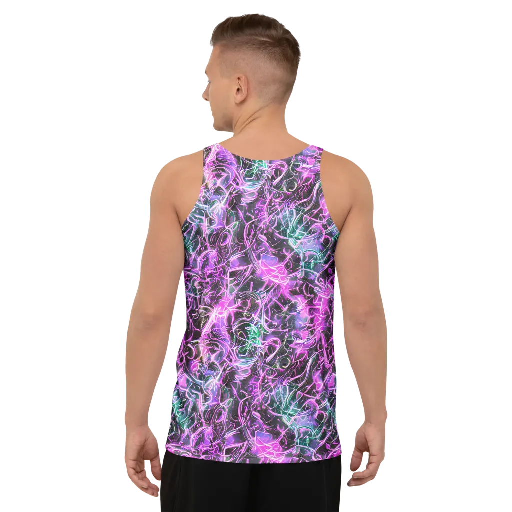 Magenta Maze on Men's Tank Top — Back