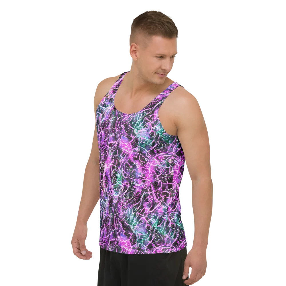 Magenta Maze on Men's Tank Top — Left Front