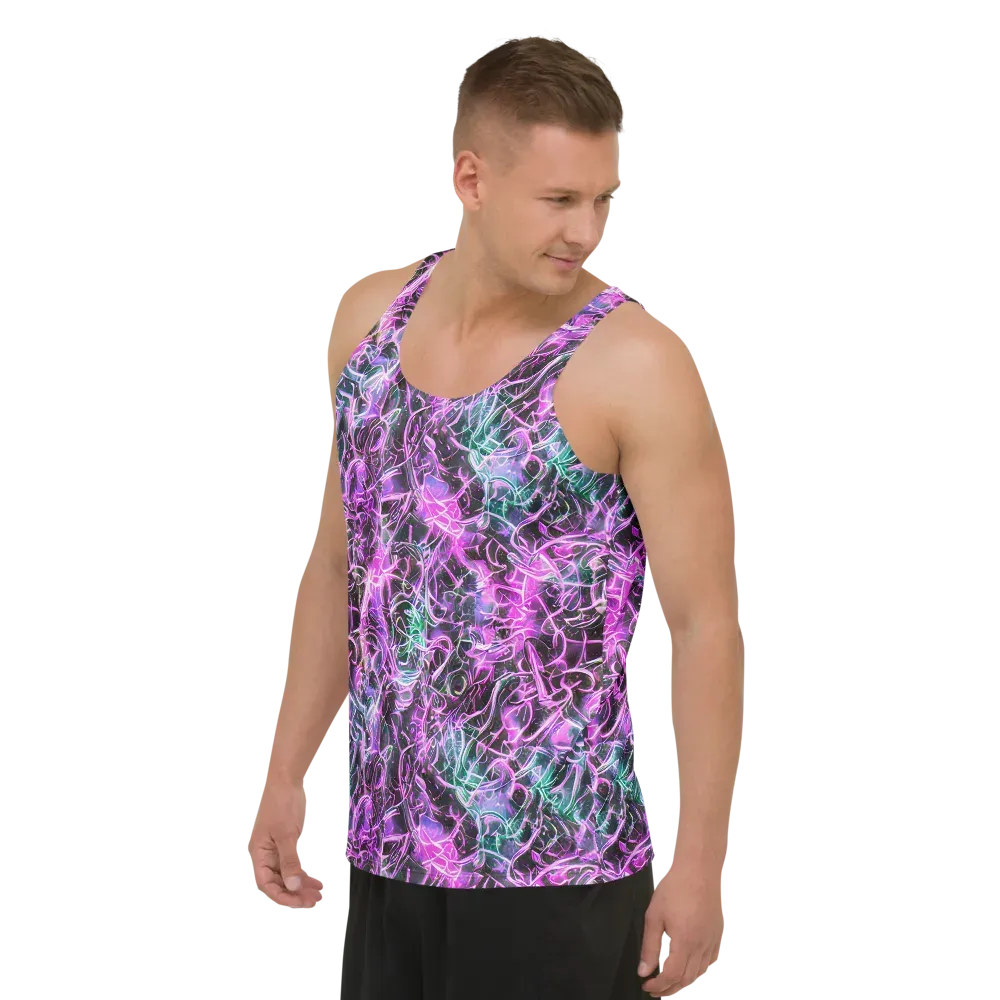 Magenta Maze on Men's Tank Top — Left Front