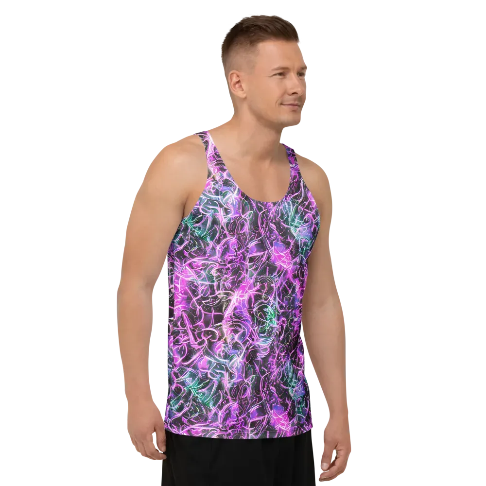 Magenta Maze on Men's Tank Top — Right Front