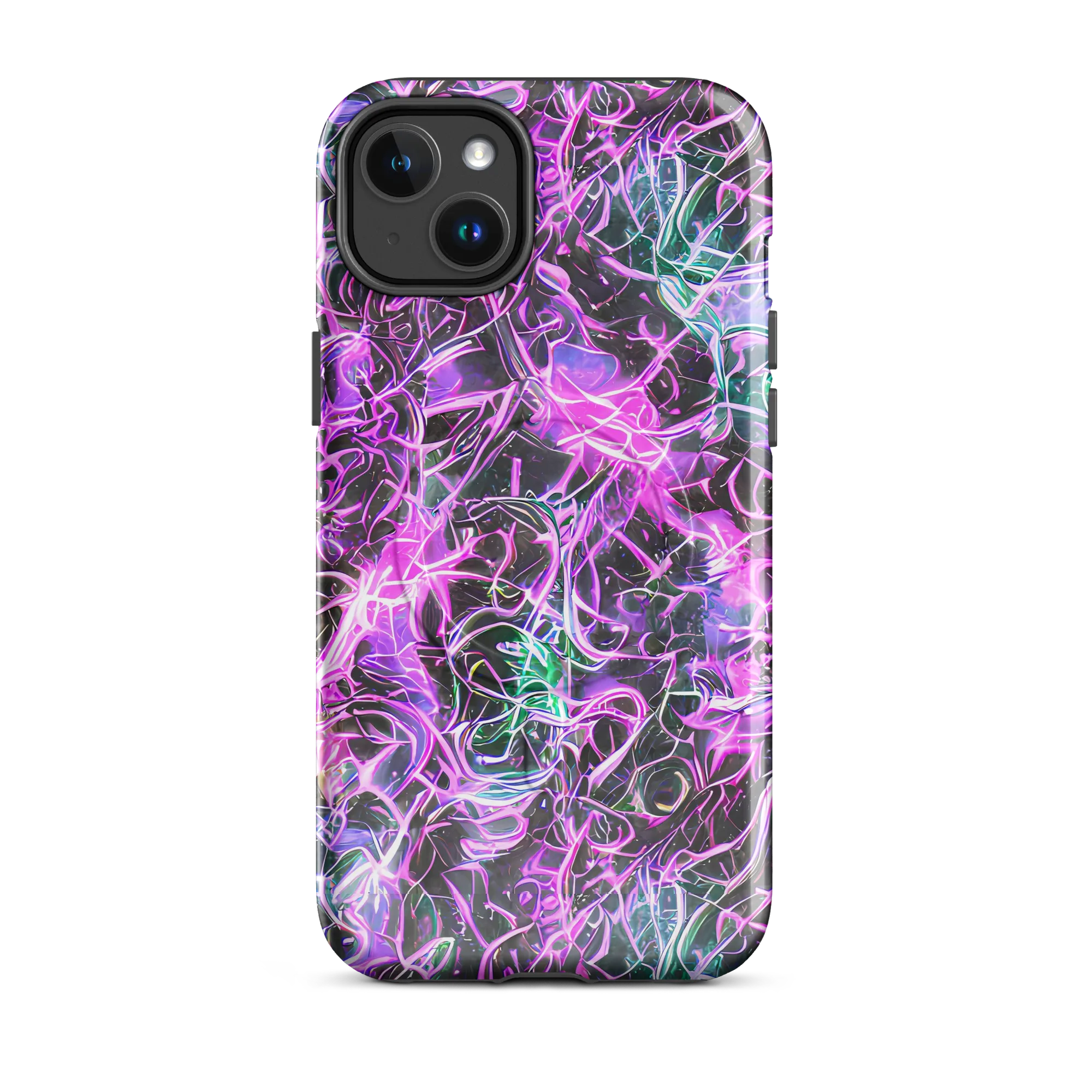 Magenta Maze on MagSafe Tough Case for iPhone® — Front
