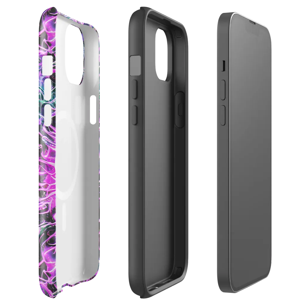 Magenta Maze on MagSafe Tough Case for iPhone® — Front