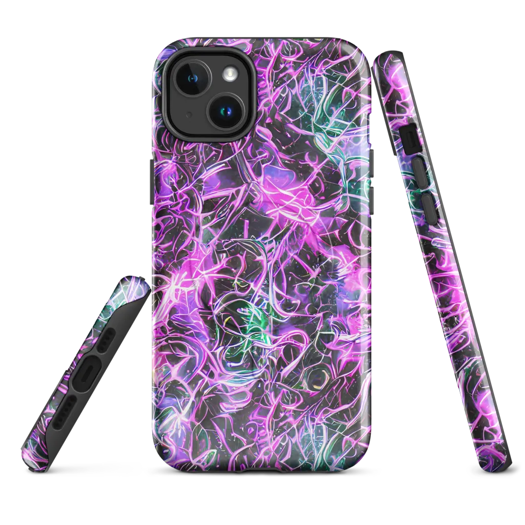Magenta Maze on MagSafe Tough Case for iPhone® — Front