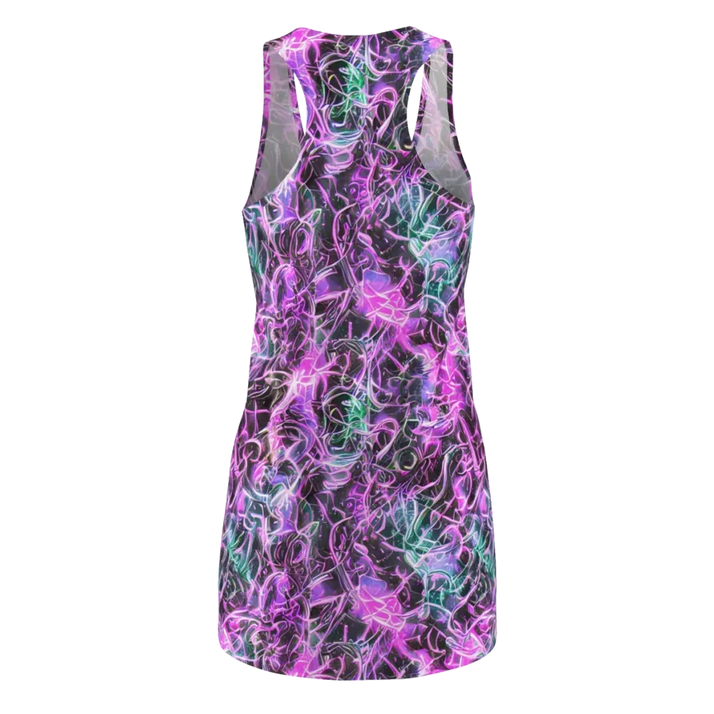 Magenta Maze on Racerback Dress — Back