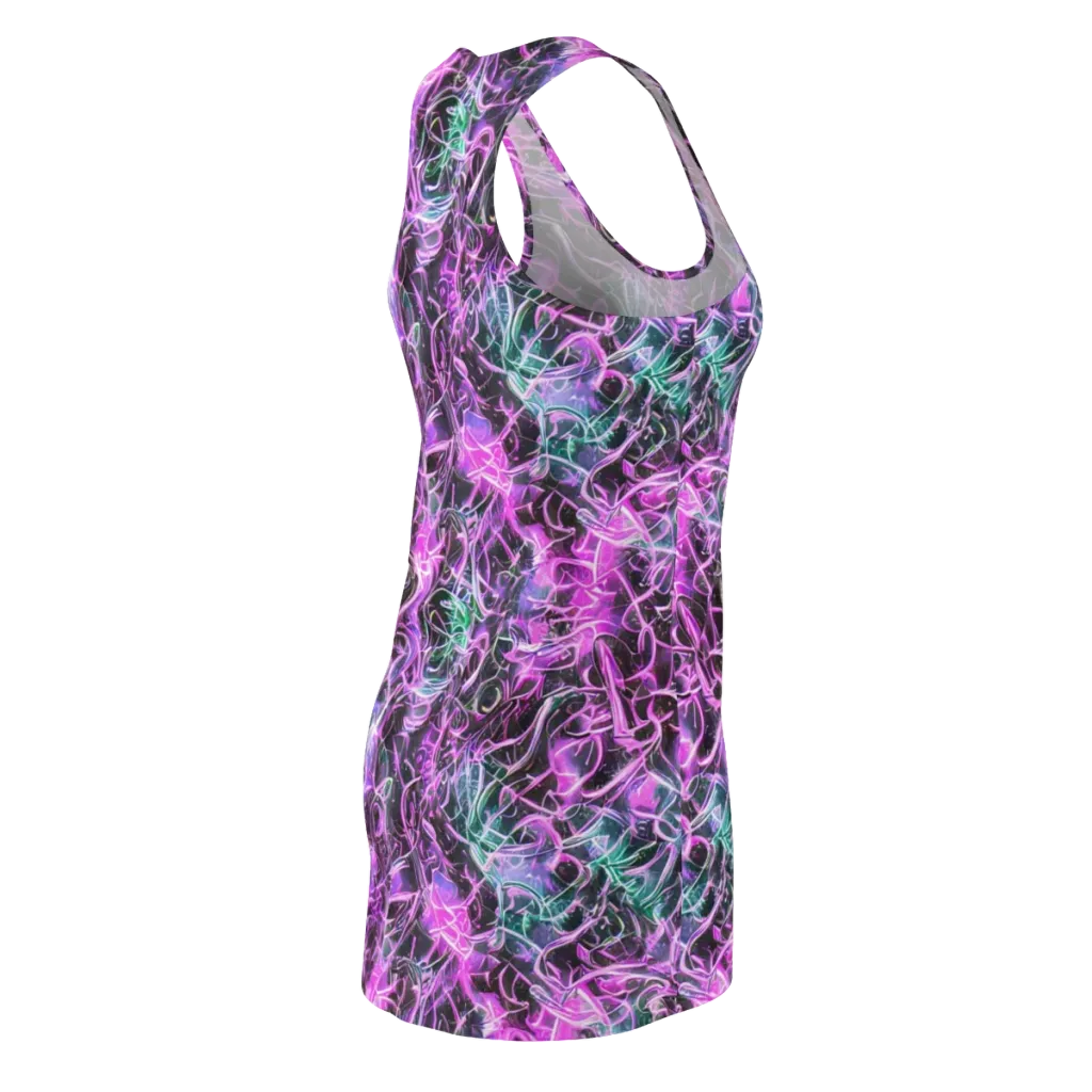 Magenta Maze on Racerback Dress — Back Side