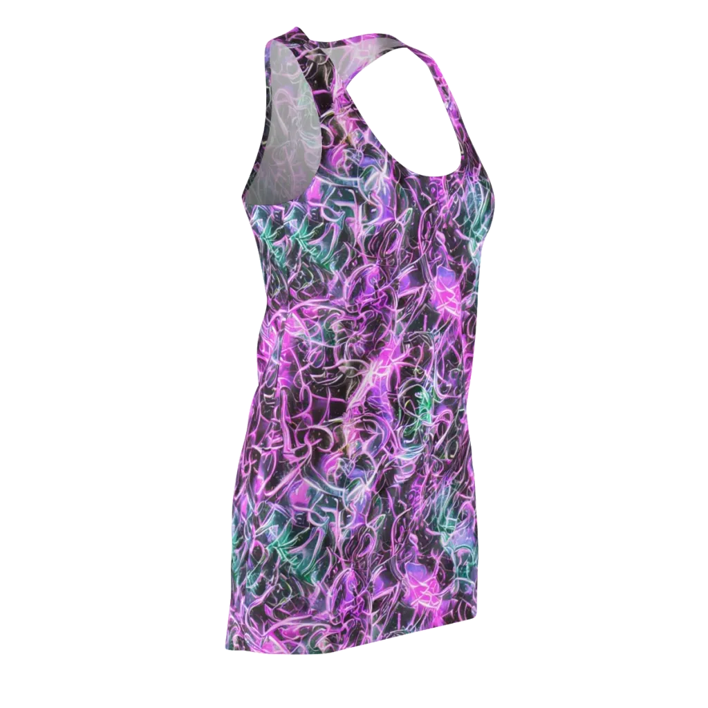 Magenta Maze on Racerback Dress — Front Side