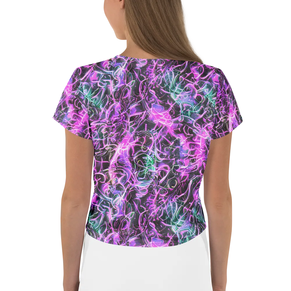 Magenta Maze on Crop Tee — Back