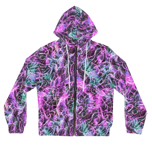 Magenta Maze on a Women's Full-Zip Hoodie