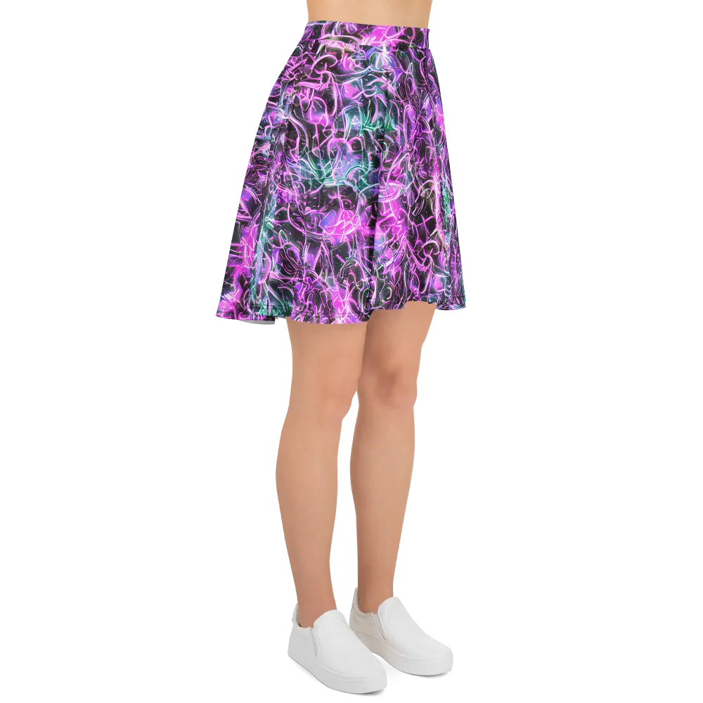 Magenta Maze on Skater Skirt — Right