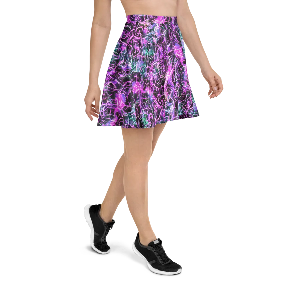 Magenta Maze on Skater Skirt — Right