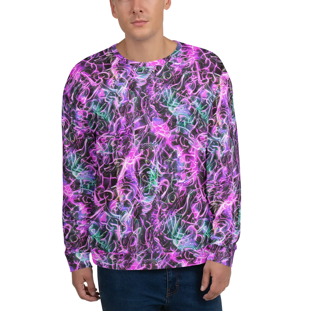 Magenta Maze on Sweatshirt — Front