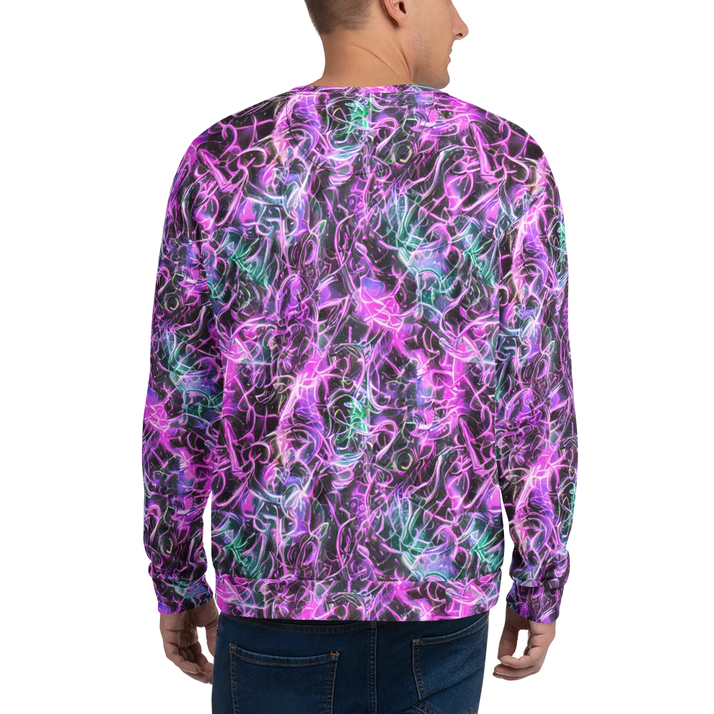 Magenta Maze on Sweatshirt — Back