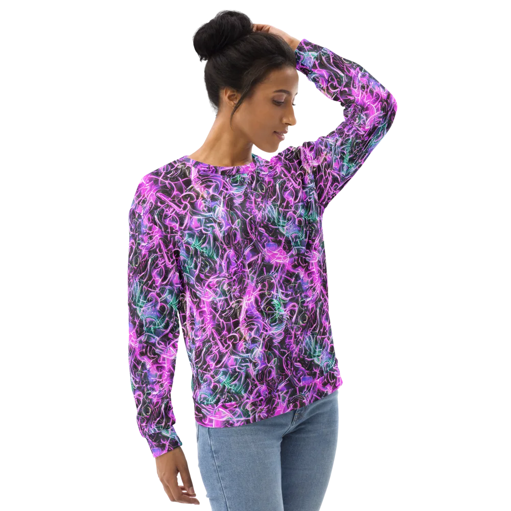 Magenta Maze on Sweatshirt — Right Front