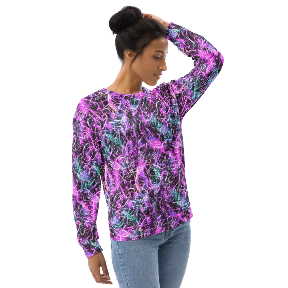Magenta Maze on Sweatshirt — Right Front