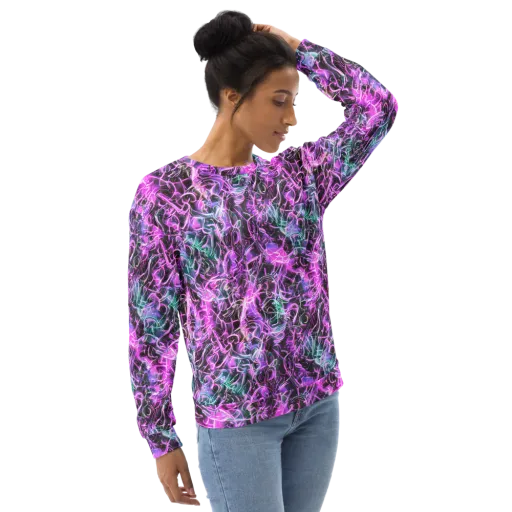 Magenta Maze on a Sweatshirt