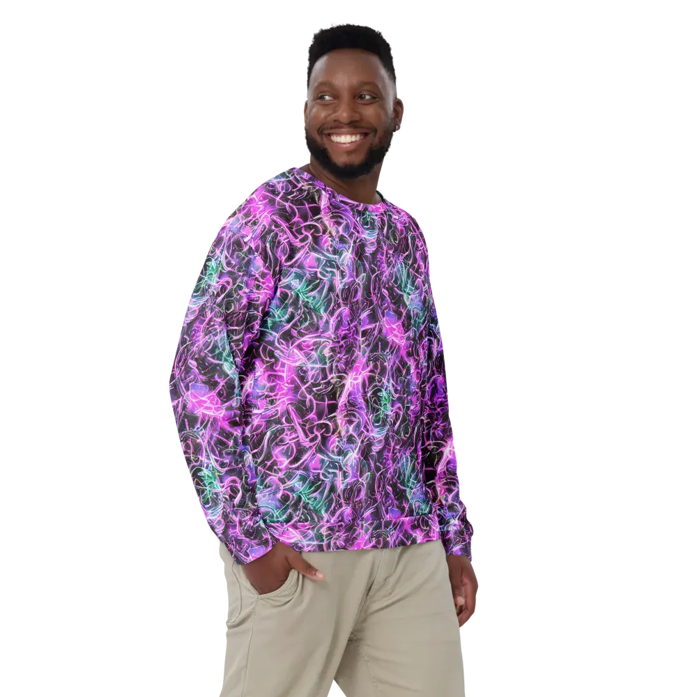 Magenta Maze on Sweatshirt — Front