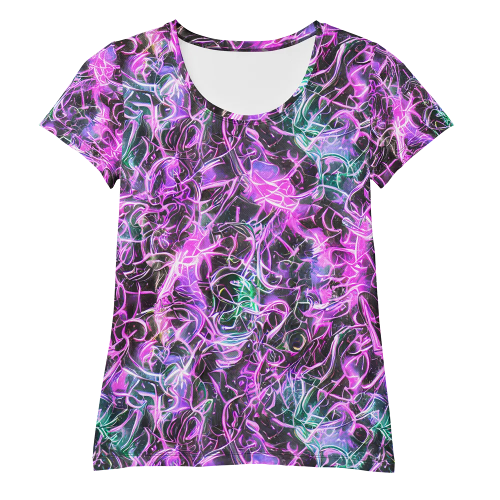 Magenta Maze on Women's Athletic T-Shirt — Front