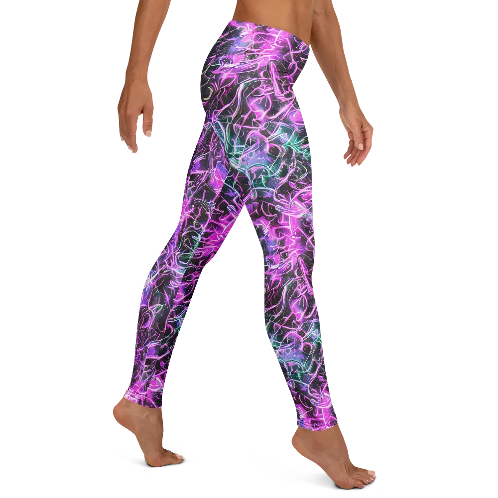 Magenta Maze on Leggings — Right
