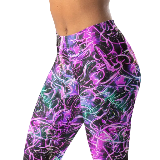 Magenta Maze on a Leggings