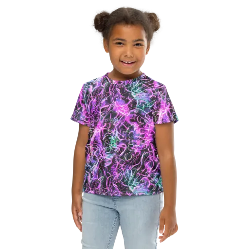 Magenta Maze on a Kids Crew Neck T-Shirt