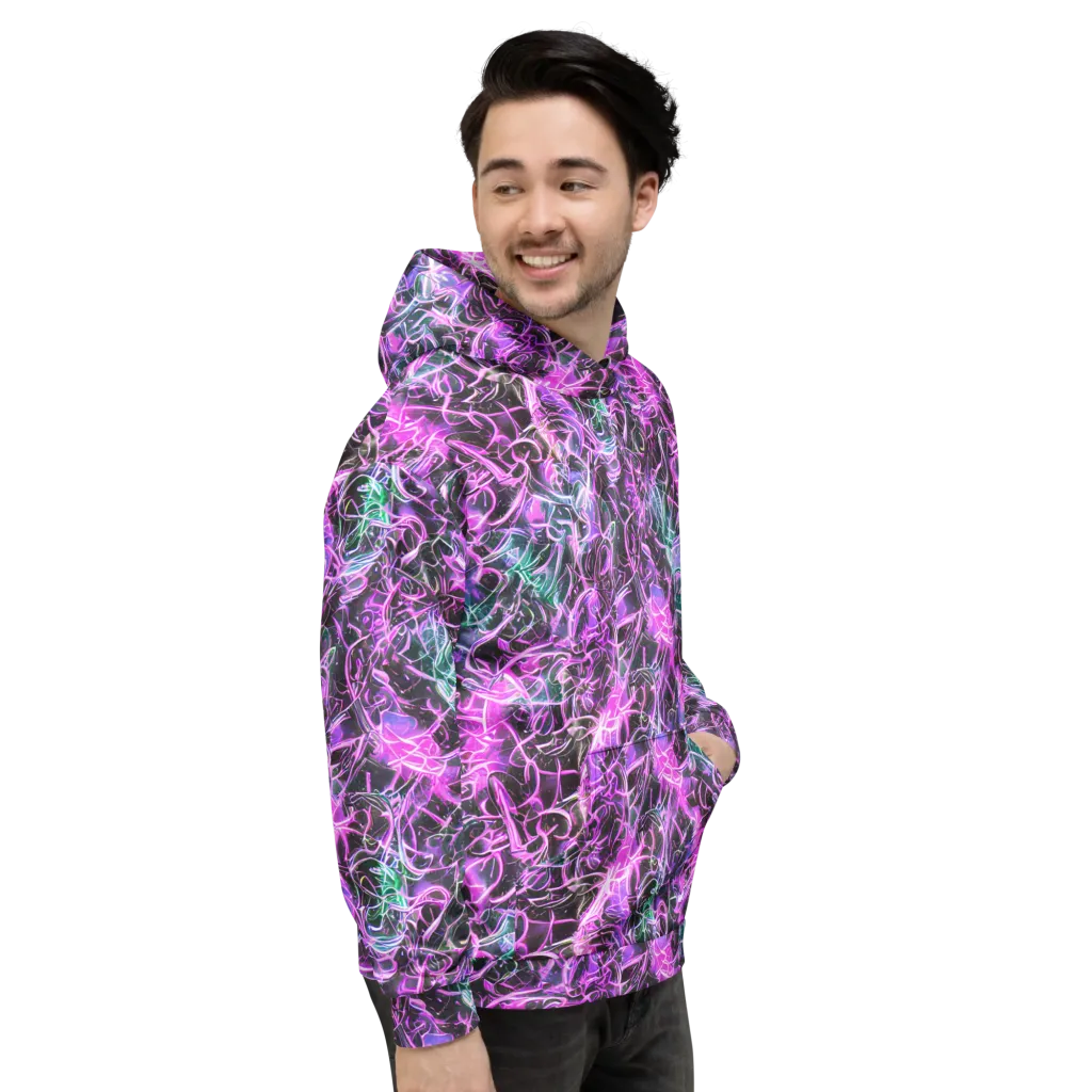 Magenta Maze on Hoodie — Right