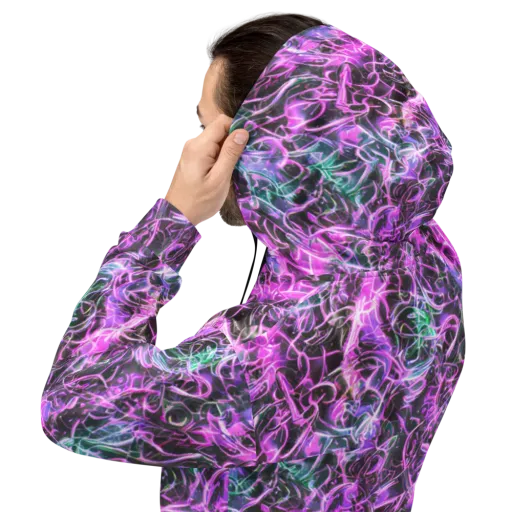 Magenta Maze on a Hoodie