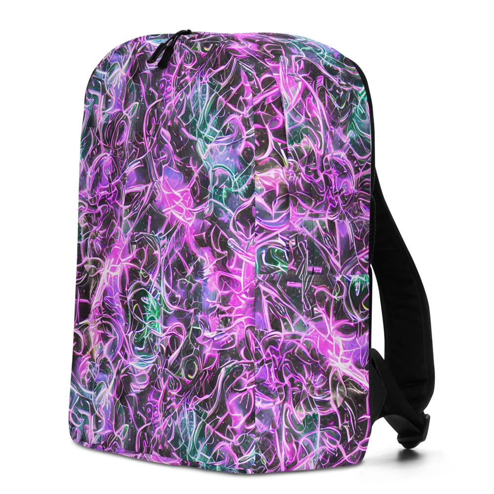 Magenta Maze on Minimalist Backpack — Left