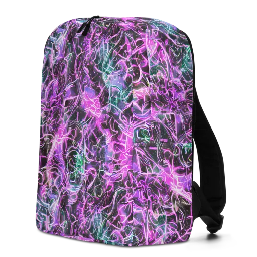 Magenta Maze on a Minimalist Backpack