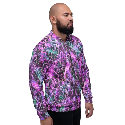 Magenta Maze on a Bomber Jacket