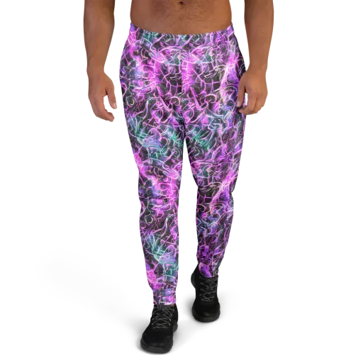 Magenta Maze on a Men's Joggers