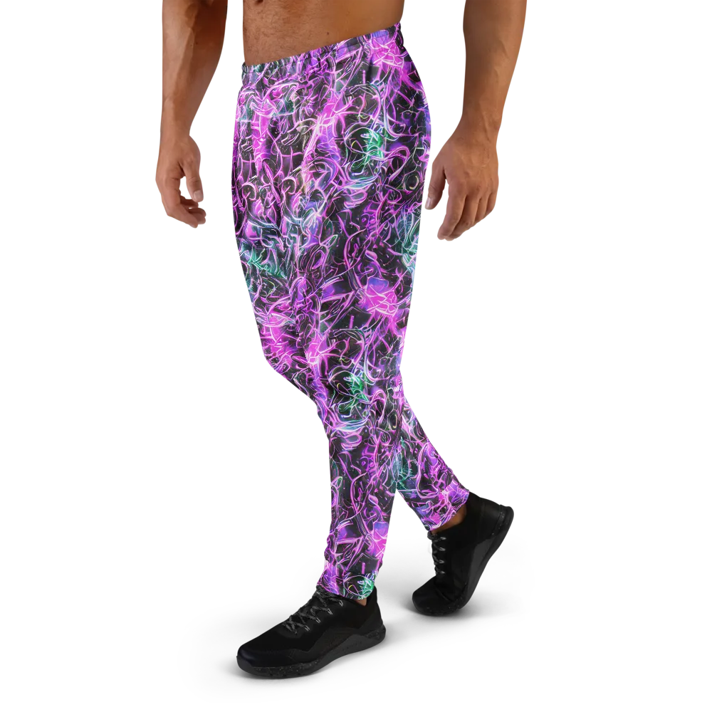 Magenta Maze on Men's Joggers — Left