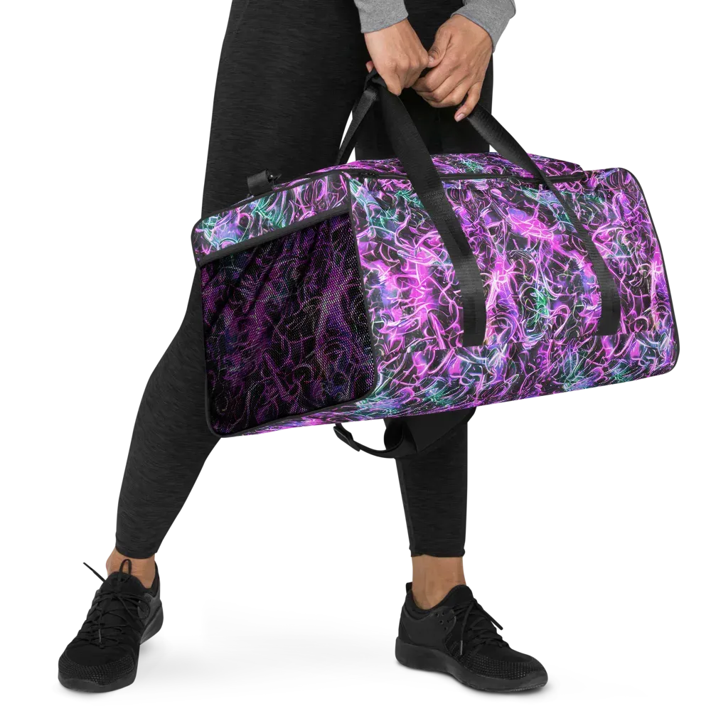 Magenta Maze on Duffle Bag — Right Front