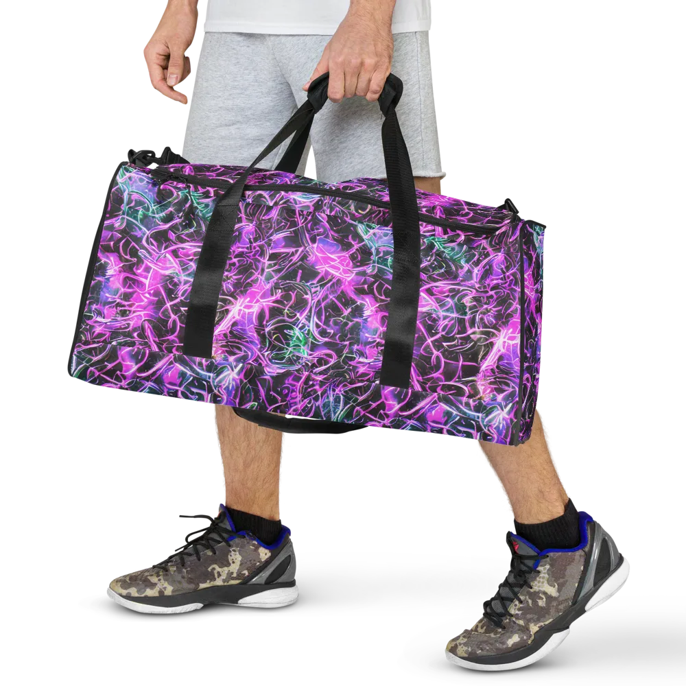 Magenta Maze on Duffle Bag — Front