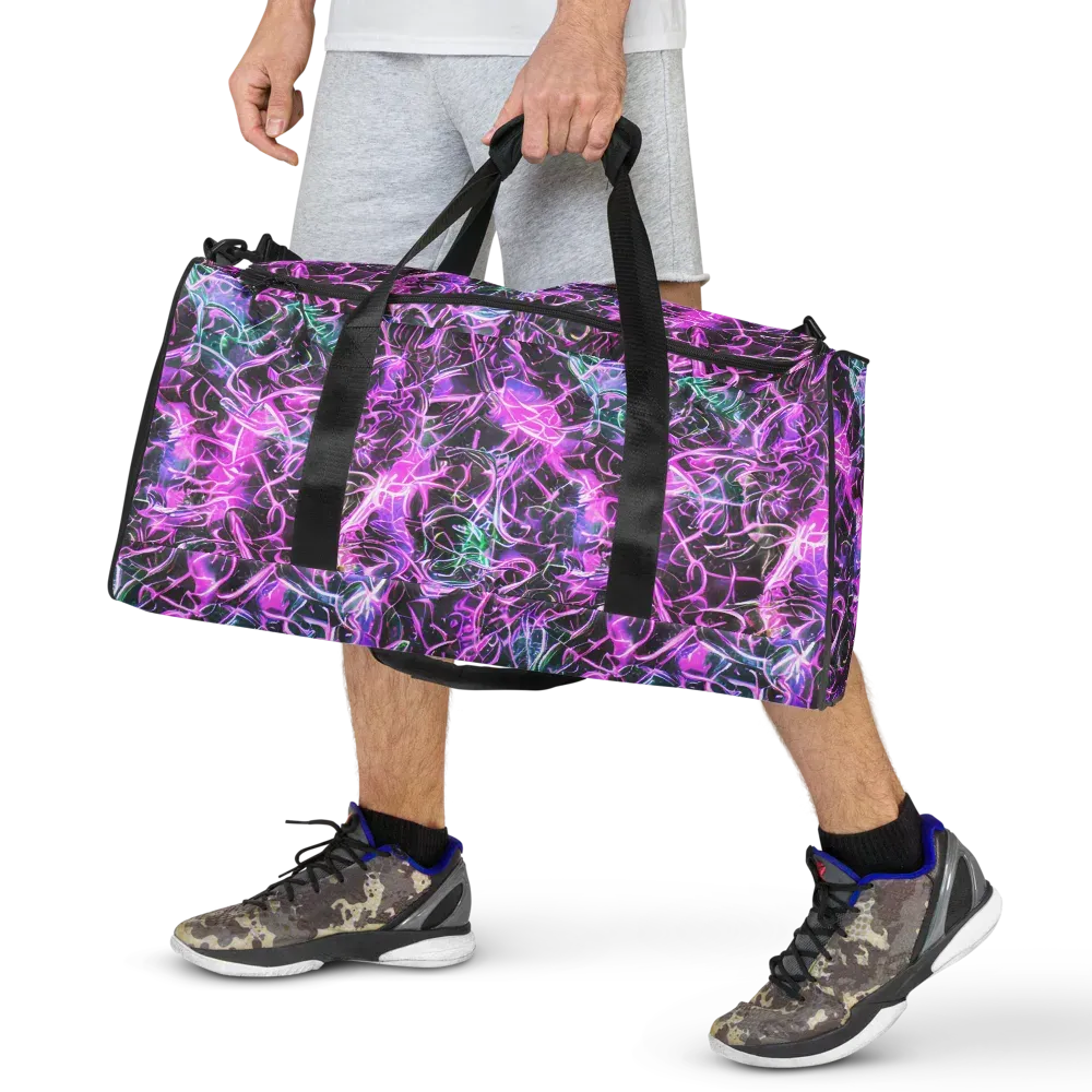 Magenta Maze on Duffle Bag — Front