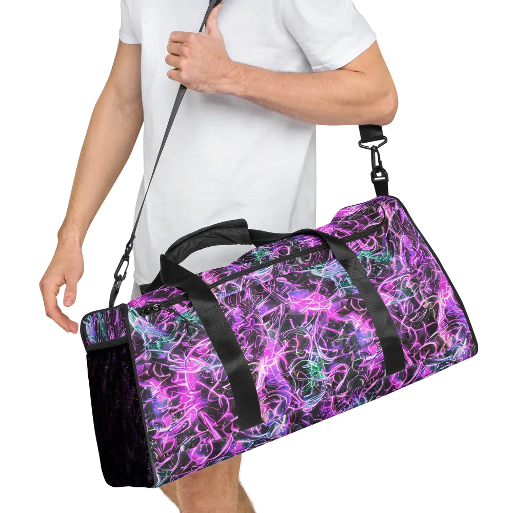 Magenta Maze on Duffle Bag — Right Front