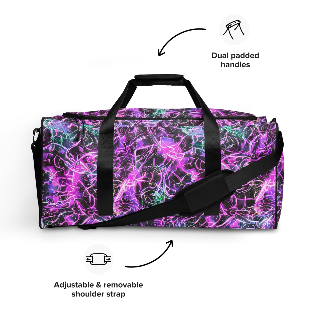 Magenta Maze on Duffle Bag — Front