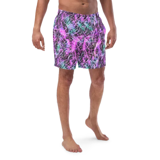 Magenta Maze on a Swim Trunks