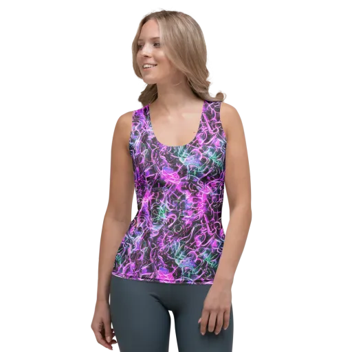 Magenta Maze on a Women's Tank Top