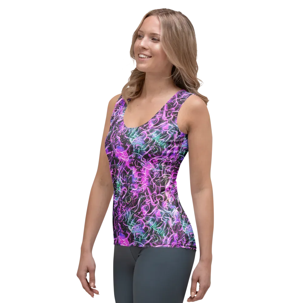 Magenta Maze on Women's Tank Top — Left Front