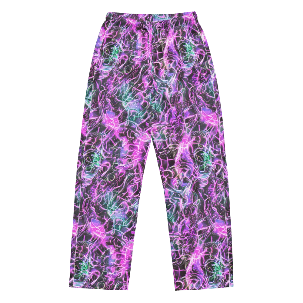 Magenta Maze on Women's Pajama Pants — Front