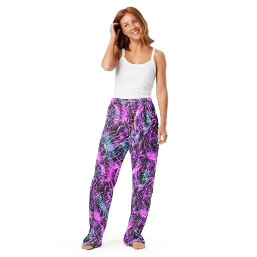 Magenta Maze on a Women's Pajama Pants