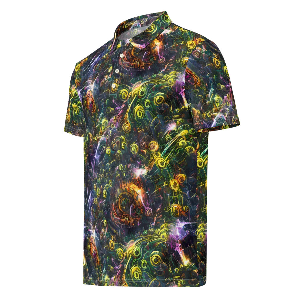 Midnight Vines on Men's Slim Fit Polo Shirt — Left Front