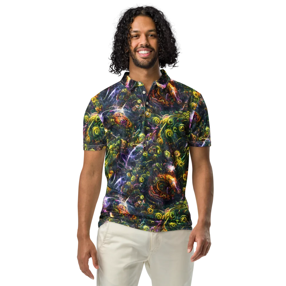 Midnight Vines on Men's Slim Fit Polo Shirt — Front